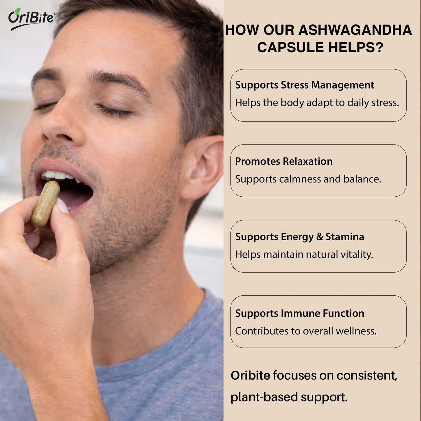 Ashwagandha Root Extract Capsules for Immunity & Energy
