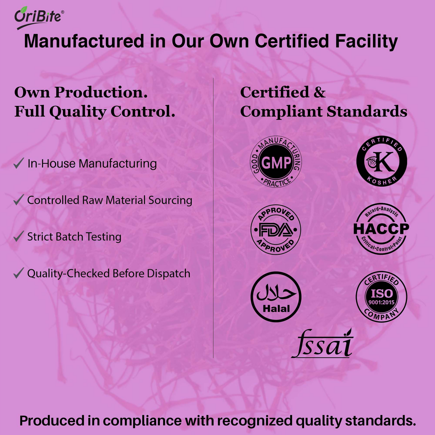 Oribite Saffron Supplement 30mg Capsules (2 Month Supply)