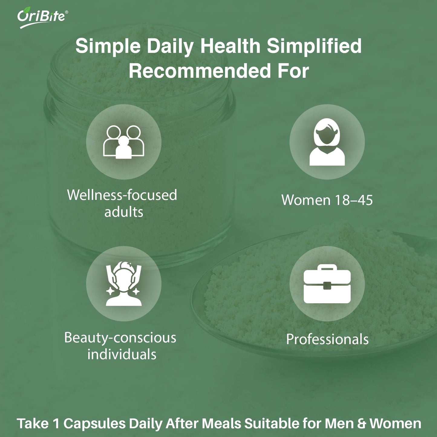 Biotin & Glutathione Capsules for Hair Skin & Nails - Oribite