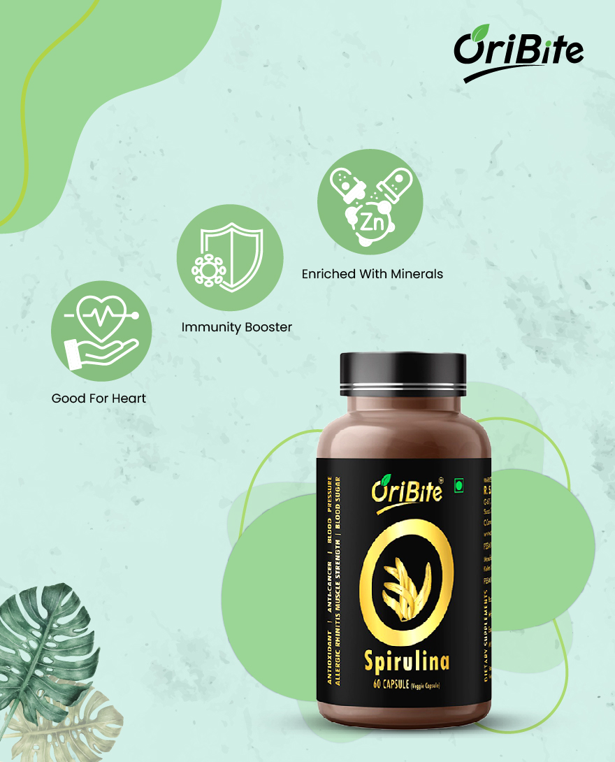 Spirulina Powder Capsule  60 Capsule