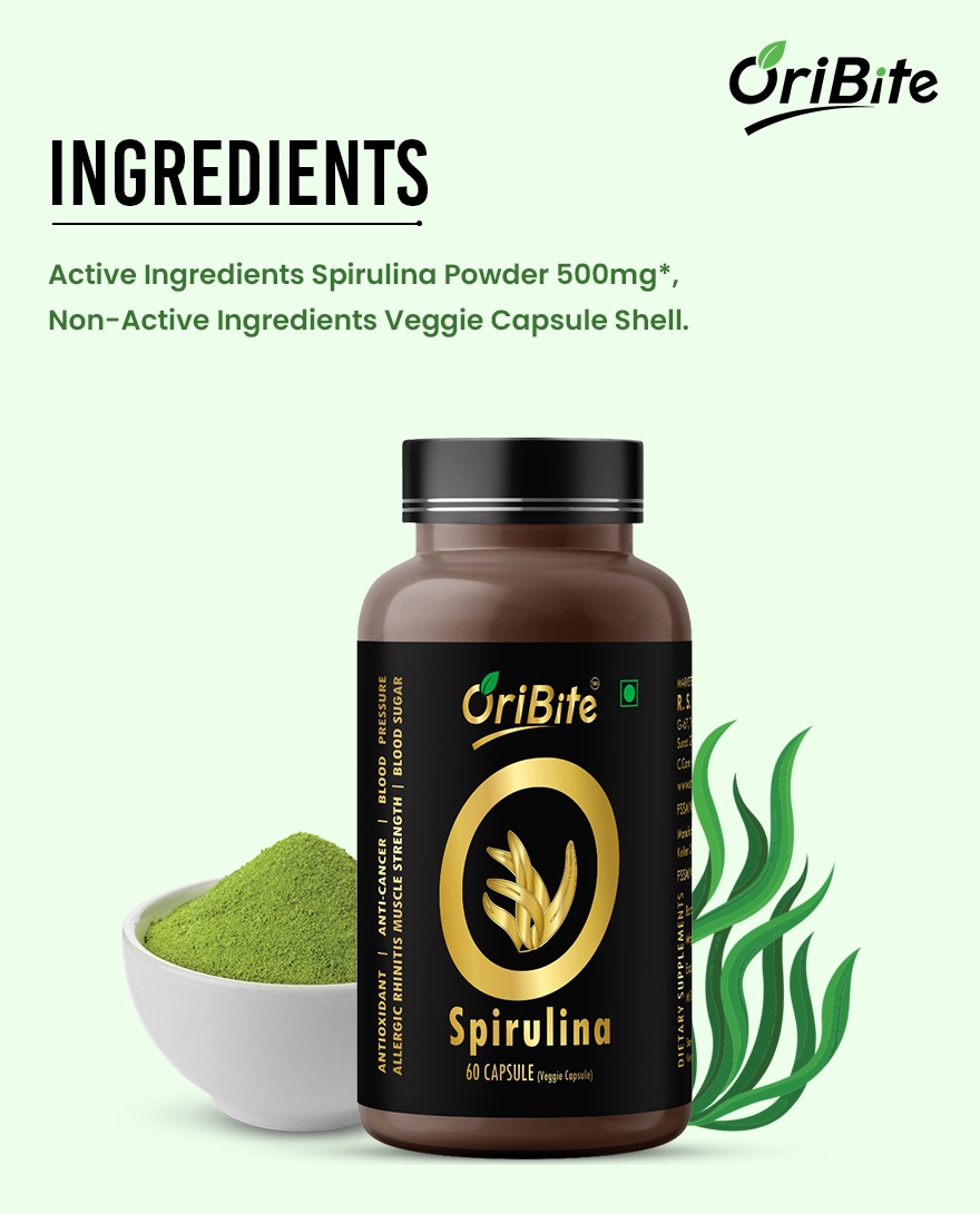 Spirulina Powder Capsule  60 Capsule